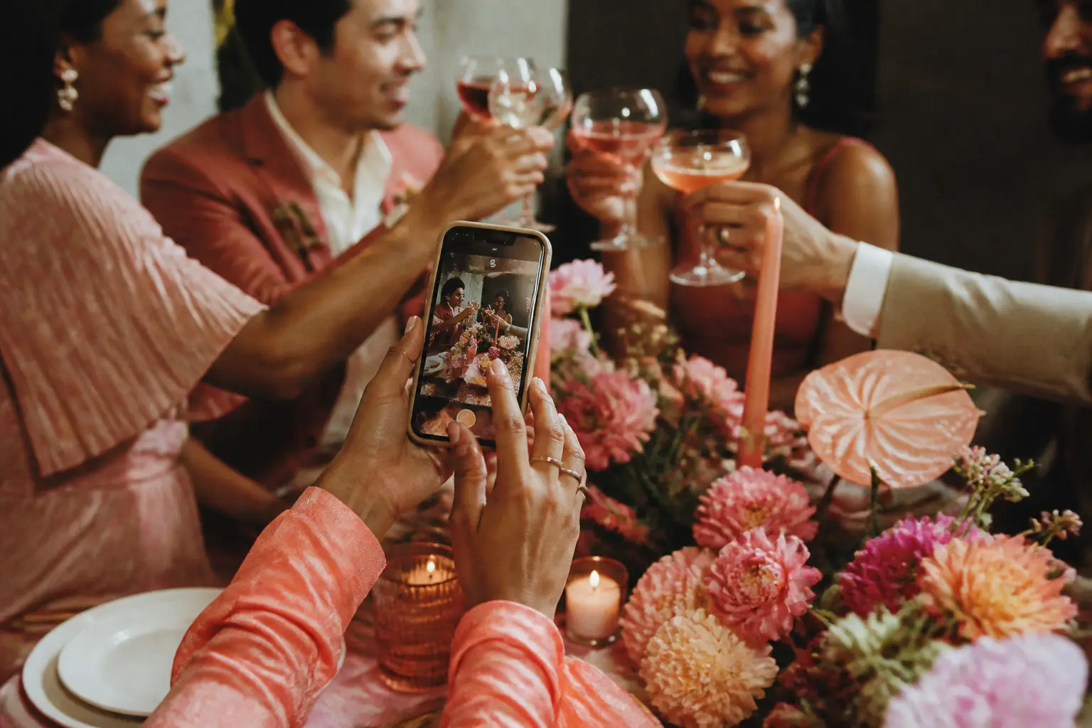 Editorial illustration for A Shared Photo Roll for the Celebration After Your Elopement