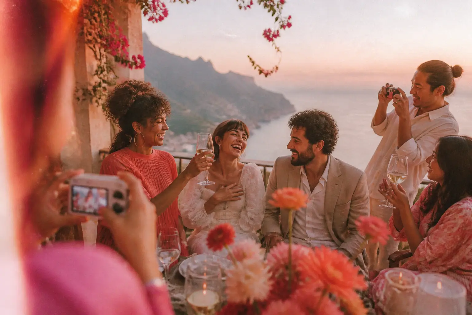 Editorial illustration for A Shared Photo Roll for the Celebration After Your Elopement