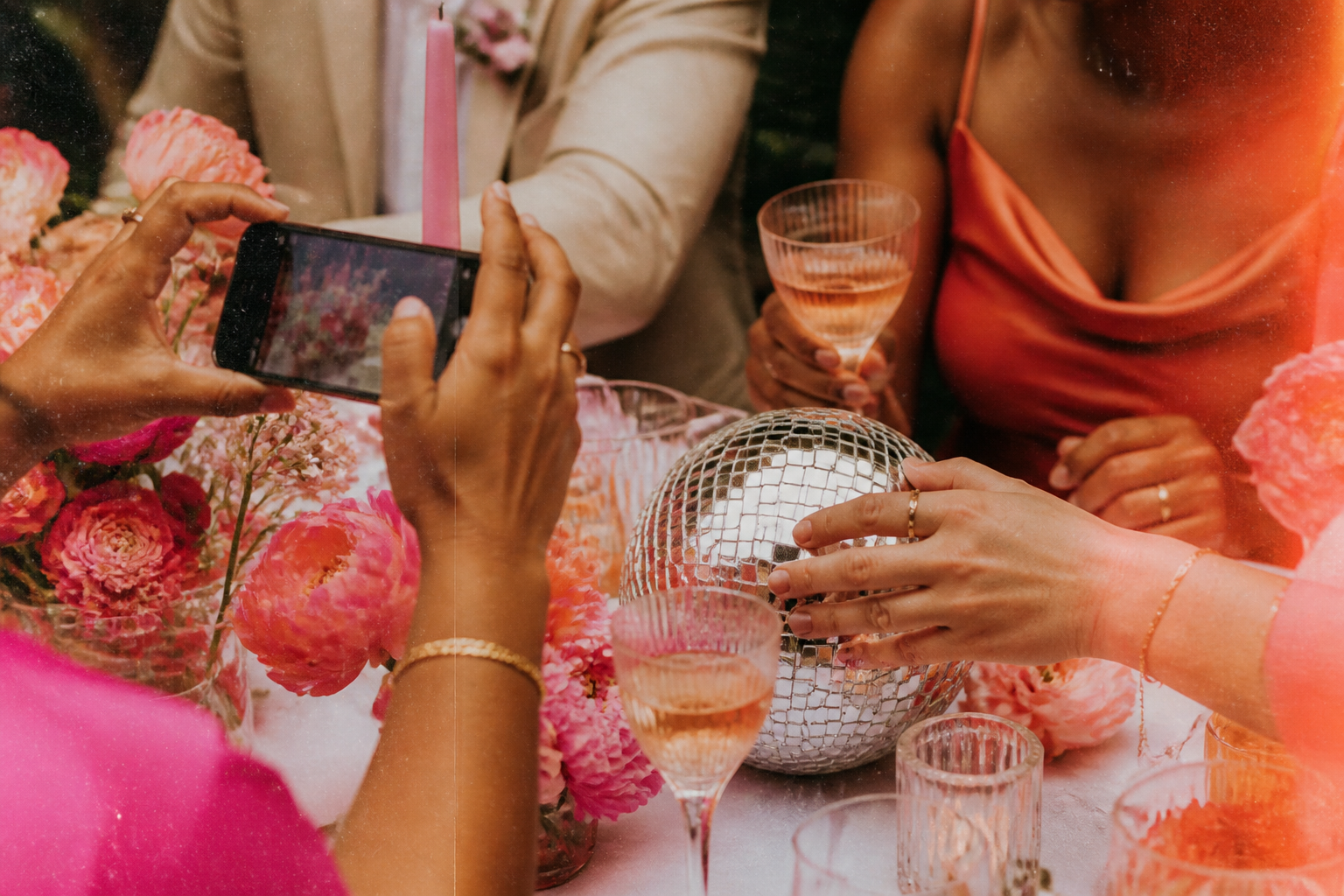 Editorial illustration for Wedding Guest Photo Prompts That Feel Fun, Not Forced