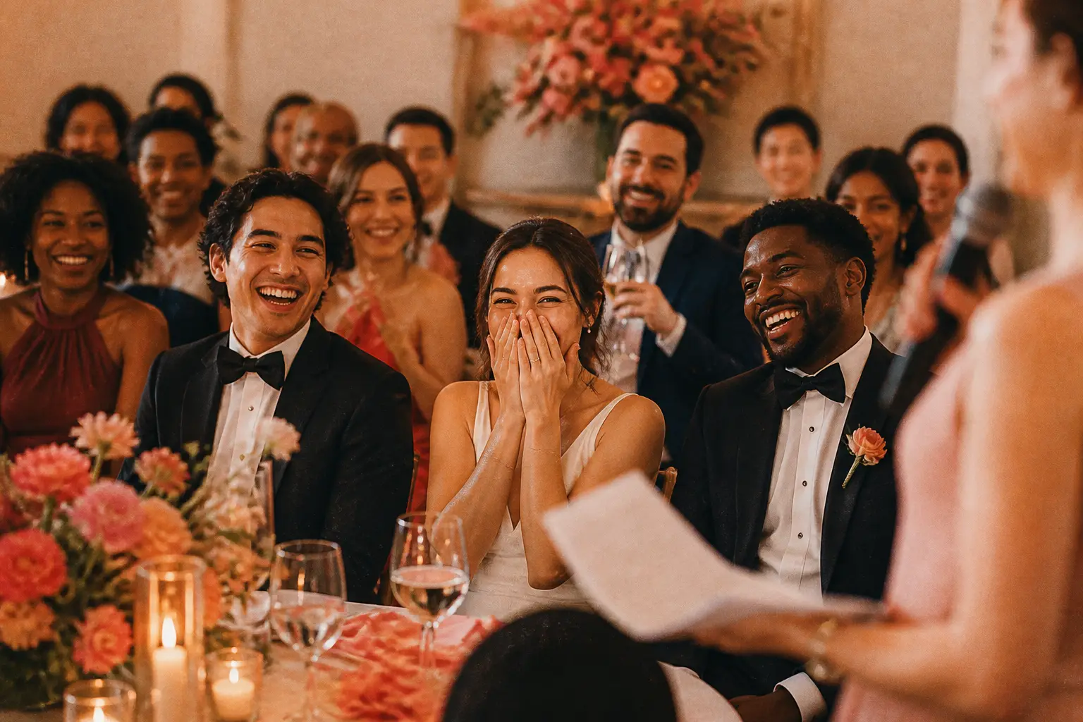 Editorial illustration for How to Photograph the Room’s Reaction During Wedding Speeches